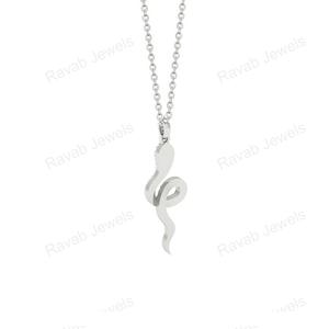 2025 buena calidad 45x13mm circón serpiente colgante collar chapado en oro plata esterlina fina joyería personalizada hecha India aniversario - Product Image 6