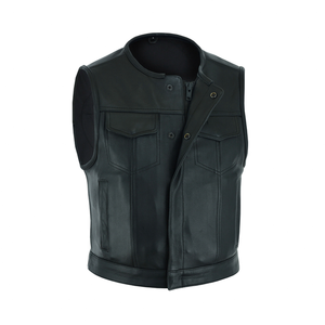 Nouveauté 100% Top haute qualité hommes en cuir gilet dernière conception vélo en cuir gilet pour hommes mode classique gilet pour hommes - Product Image 5