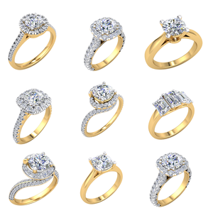 Élégante bague classique en or massif 14K pour femme 1.57Cts VS Clarity Lab Grown EF Color Diamond Jewelry - Product Image 2