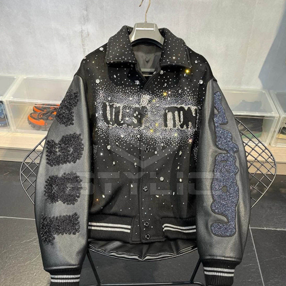 Best Selling Jacket Black Shining Men's Fashionable Warm outerwear