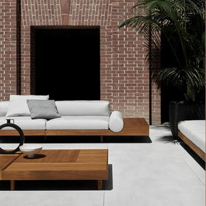 โซฟาห้องนั่งเล่นทำจากไม้สักคุณภาพสูงพร้อมสีเคลือบธรรมชาติ รวมถึงเบาะรองนั่ง - Product Image 3