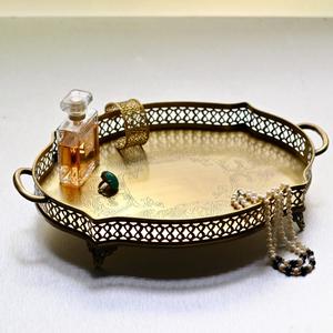 Bandeja de servicio chapada en latón de Metal para té, café, frutas secas, bandeja de servicio, diseño de lujo, bandeja de servicio para restaurante de Hotel - Product Image 2