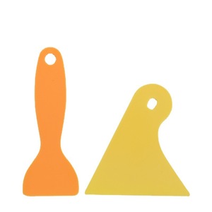 Car <b>Cleaning</b> Tool Triangular Anti-Peeling Scraper with Straight Handle for <b>Window</b> Tinting-Small Yellow Shovel Wholesale - Product Image 2