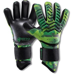 Guantes de portero profesionales personalizados con palma frontal de látex alemán de 4 mm, impresión por sublimación en el dorso y inyección de silicona. - Product Image 2