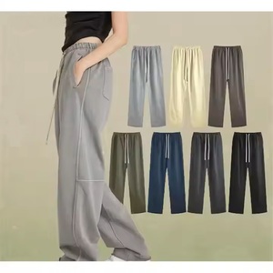 Vente en gros Streetwear 350GSM Custom Made Logo And Design 100% coton Pantalon de survêtement vintage à jambe épaisse et large délavé à l'acide pour unisexe 2025 - Product Image 3