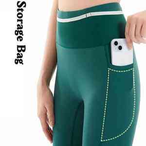 Leggings de course Marathon grande taille pour femmes avec 6 poches pochette pour téléphone collants de Compression à séchage rapide pour Tennis Yoga Fitness - Product Image 5