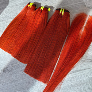 Cabello Virgen Marrón Miel para Lace Front, Largo, HD, Doble Trama, Paquetes Vietnamitas, 250% de Densidad, Opciones Multicolor Rojizo - Product Image 3