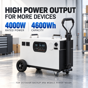 Estación de Energía Portátil de 4000W 4600Wh LiFePO4, Almacenamiento de Energía Móvil para Exteriores, Fuente de Alimentación de Emergencia AC 220V USB C - Product Image 4