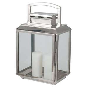 Ensemble de 2 bougeoirs d'extérieur en fer en métal poli lanterne élégante pour la décoration de Noël à la maison - Product Image 3