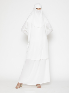 Naqab pour femmes personnalisé à manches longues Burkha Style ethnique solide Hijab Turquie robes musulmanes de mode islamique Abaya de Dubaï - Product Image 4