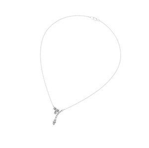 Luxurious 950 Platinum Moissanite IGI Certified Curved Cluster Pendant Necklace Elegant Fine Jewelry High Quality Design Gift - Product Image 1
