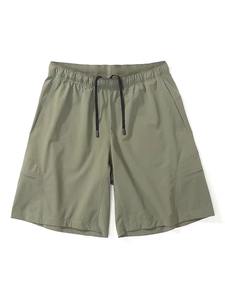 Pantalones cortos deportivos transpirables de secado rápido de verano para hombre, pantalones cortos elásticos informales para gimnasio, bolsillos con cremallera, diseño de malla sólida para exteriores - Product Image 4