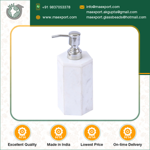 Hot Deal Standard Quality Hexagon White Marble <b>Soap</b> Dispenser for Hotel and Home Bathroom Decor Affordable Stone Accessory - Product Image 2