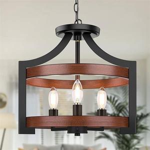 Lampu gantung rumah pertanian, lampu hias gantung besar Vintage Semi Flush Mount langit-langit gaya Vintage dapat disesuaikan