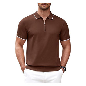 Polo transpirable con cremallera para hombre, camisetas clásicas de Golf, ropa informal de manga corta de verano, camisetas Polo de talla grande para hombre personalizadas - Product Image 4