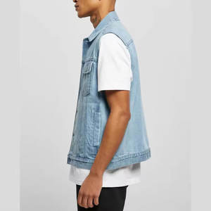 Chaleco Vaquero de Diseño Original de Alta Calidad para Hombre, Chaleco Vaquero sin Mangas, Ropa Casual, Transpirable, Color Sólido - Product Image 5