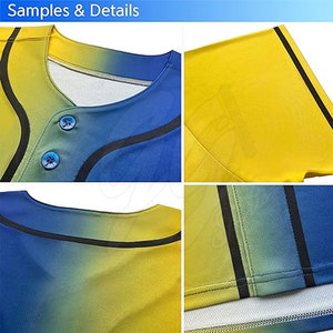 Vente en ligne Maillot de baseball à manches courtes Nouveau style de vêtements de sport pour hommes Maillot de baseball - Product Image 6