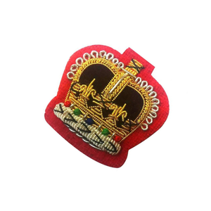 Les meilleurs badges en fil métallique brodé à la main du fabricant Quantité en gros à bas prix Logo personnalisé Décorations d'uniformes à coudre - Product Image 3