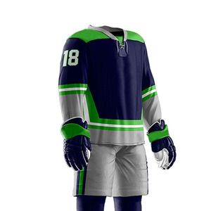 ชุดยูนิฟอร์มฮอกกี้น้ำแข็งสั่งทำคุณภาพสูงแบบใหม่ ดีไซน์แฟชั่นล่าสุด สวมใส่ง่าย ปรับแต่งได้เต็มที่ ผลิตจากโพลีเอสเตอร์ 100% ประเทศปากีสถาน - Product Image 4