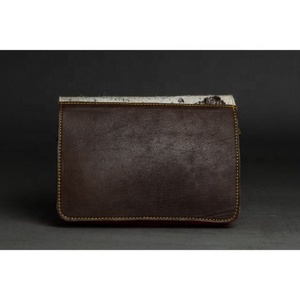 Women's Lightweight Sling <b>Shoulder</b> Bag Genuine Leather Hair-On Feature Zip Closure Single <b>Strap</b> Bohemian Style Spring/Summer - Product Image 4