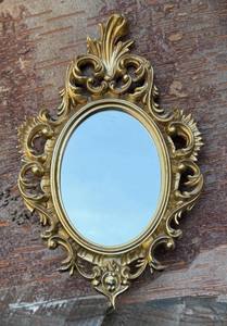 Miroir en bois de style baroque vintage - Product Image 3