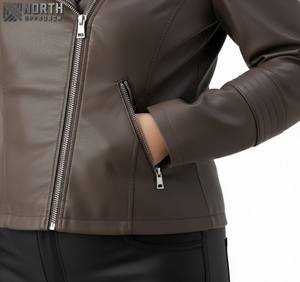 แจ็กเก็ตหนังผู้หญิงหนังสไตล์สตรีทแฟชั่นใหม่สำหรับฤดูหนาว - Product Image 5