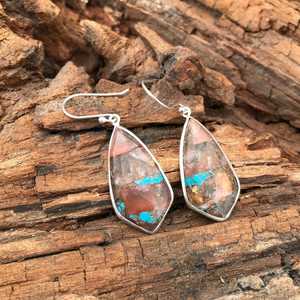 Pendientes artesanales de turquesa, plata de ley 925, joyería con piedras preciosas para mujer, regalo de piedra natural. - Product Image 2