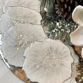 Juego de Posavasos de Resina Hechos a Mano con 5 mm de Grosor, Material Resistente al Calor y Duradero para Decoración del Hogar, Perfecto para Regalar - Product Image 2