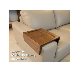 Table d'appoint en bois sur mesure - Support <span class=keywords><strong>de</strong></span> canapé personnalisé en noyer ou en chêne - <span class=keywords><strong>Plateau</strong></span> <span class=keywords><strong>de</strong></span> canapé fait main - Product Image 1