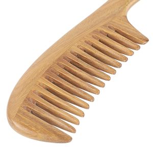 Peinetas de sándalo verde natural 100% hechas a mano, peine de madera desenredador de pelo natural con aroma de sándalo antiestático - Product Image 2