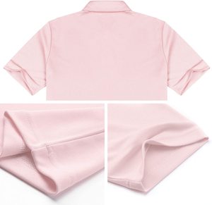 T-shirt polo uni à manches courtes décontracté et à séchage rapide pour hommes avec logo personnalisé de haute qualité en polyester - Product Image 4