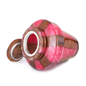 Urne funéraire en palissandre époxy rose pour adultes (250 pouces cubes) pour cendres humaines et cendres d'animaux de compagnie - Product Image 3