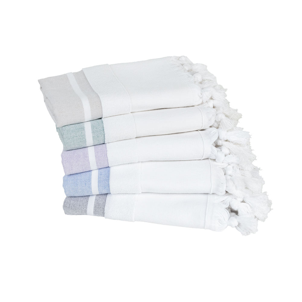 White - Lilac Stripes