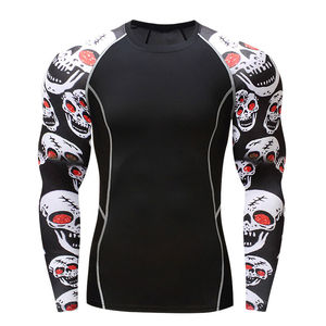 Rashguard MMA respirant personnalisé imprimé par sublimation pour hommes, manches longues, vente OEM, rashguards respirants - Product Image 1