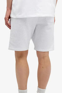 Short décontracté gris clair classique avec taille élastique Tissu en coton doux Poches latérales élégantes Motif solide pour un confort quotidien - Product Image 3