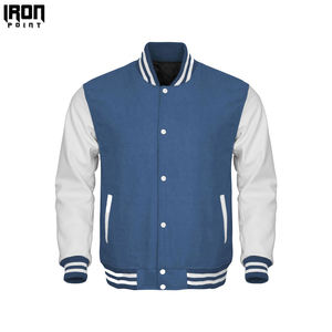 Nouvelle veste d'hiver en laine extérieure pour hommes Stand College Sports Letterman Bomber Coat Light Hood OEM Service disponible - Product Image 3