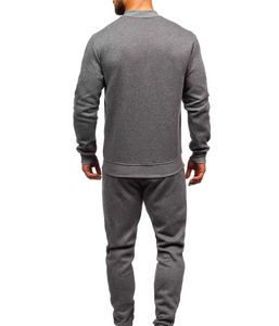 Chándal con cremallera de algodón 100% y logotipo personalizado para Hombre | Conjunto de sudadera y pantalones deportivos de moda | Traje atlético de dos piezas - Product Image 6