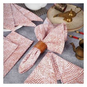 40x40cm Set 2 Customizable Plain Dyed Napkins 100% Cotton Fabric Material for Dinner Wedding Restaurant Decor - Product Image 6