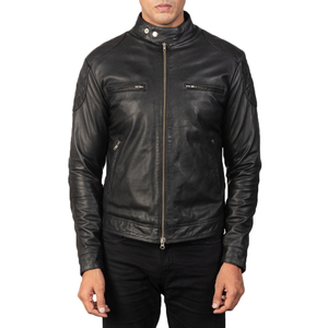 Veste en cuir pour homme sur mesure, de haute qualité, unique, personnalisée, veste de motard, longueur moyenne, épaisseur fine, veste pour homme - Product Image 5
