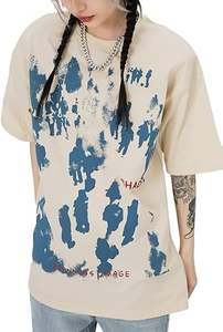 T-shirts graphiques personnalisés pour enfants fabricant unisexe Vente en gros Boxy Fit Oversize streetwear T shirt tee Vintage Col montant lourd - Product Image 5