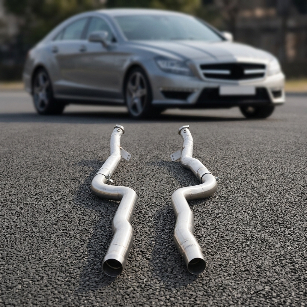 VantaFlow Smooth Finish Fashion Style Straight Downpipe for Mercedes-Benz CLS550 4.7T 2012-2018