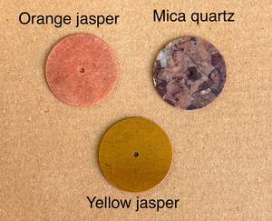 Piedras Preciosas Naturales Sueltas para Fabricación de Joyas, Esferas de Reloj, Corte Plano, Grosor de 20 mm y 40 mm, Ancho de 1.5 mm, Personalizables - Product Image 2