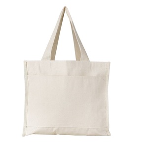 Bolsos de lona de algodón liso de último estilo con patrón estampado cierre de cremallera bolso de compras y comestibles para mujer - Product Image 3