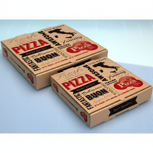 Caja de Pizza Kraft Marrón Ecológica, Biodegradable y Reciclable, Apta para Microondas, Envase de Alimentos para Pizza Caliente para Llevar y Entrega a Domicilio - Product Image 2