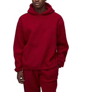 2025 <b>Men's</b> Hooded Solid 2-Piece Winter Tracksuit Set 100% Cotton Hip Hop Streetwear Casual Fashion <b>Clothing</b> - Product Image 2