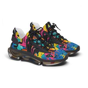 Comode Sneakers Traspiranti in Rete con Motivi Graffiti - Product Image 1