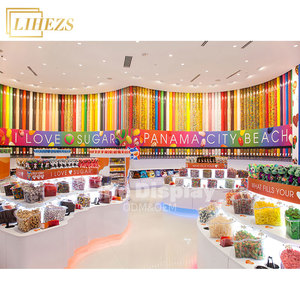 Personalizado <span class=keywords><strong>de</strong></span> lujo LED iluminado respetuoso con el medio ambiente Gummy Candy Store accesorios <span class=keywords><strong>de</strong></span> decoración Lollipop Sweet Box Display Stand Sugar Candy Store Design - Product Image 1