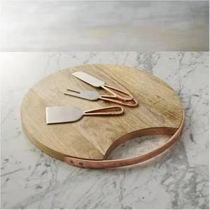 Ensemble de planche à découper en bois de bambou pour la préparation des repas de cuisine Blocs à découper en bois pour charcuterie Bloc de boucher Gadget à viande pour - Product Image 4
