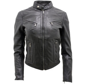 2025 Customizable <b>Women's</b> Western Style Motorcycle <b>Leather</b> <b>Jackets</b> Plus Size <b>Long</b> Sleeve Winter Knitted Breathable Canvas OEM - Product Image 2