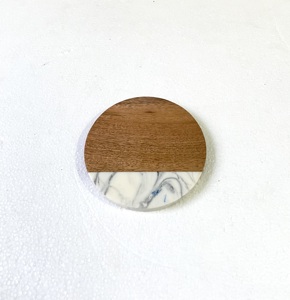 Posavasos Hexagonal de madera de teca con estilo minimalista, protección ecológica para bebidas para bodas, aniversarios de cumpleaños decorativos - Product Image 4